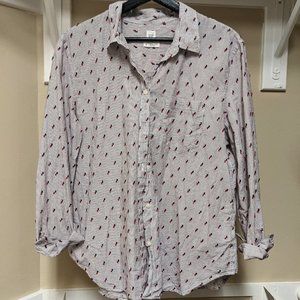 GAP Size XL - Pink Boyfriend Button Down Shirt